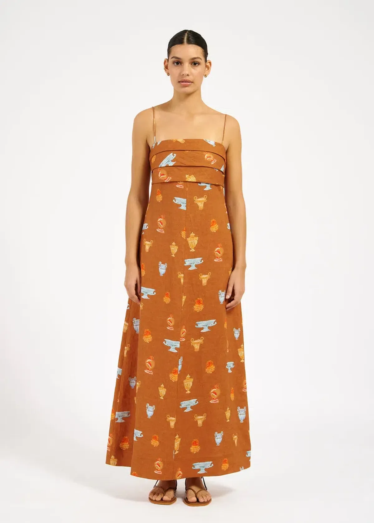 Roame Atlas Maxi Dress Ceramica Desert Print Size 2 / AU 10 - Image 1