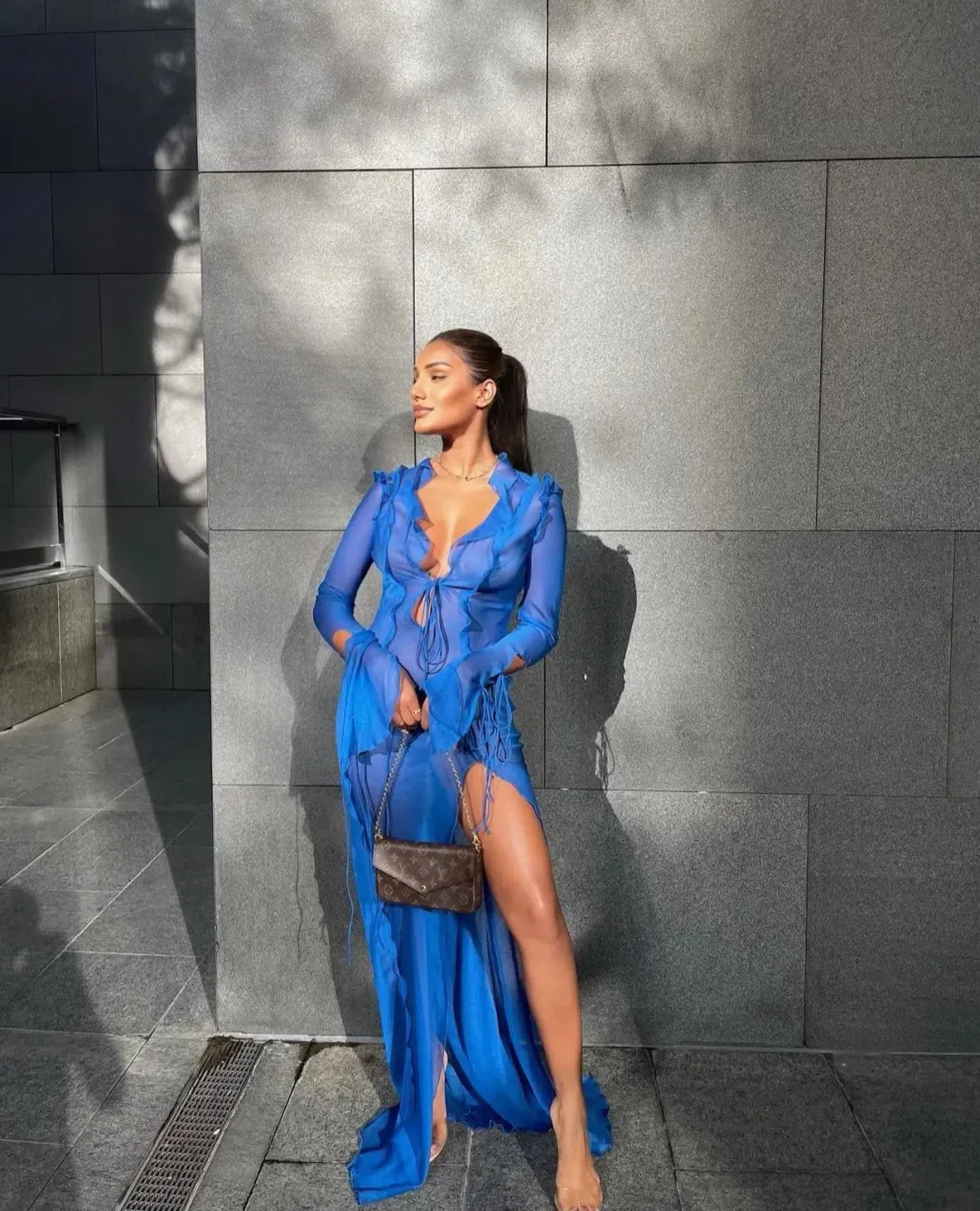 Rat & Boa Faretti Maxi Dress Blue Size 8 for rent on The Volte - main image