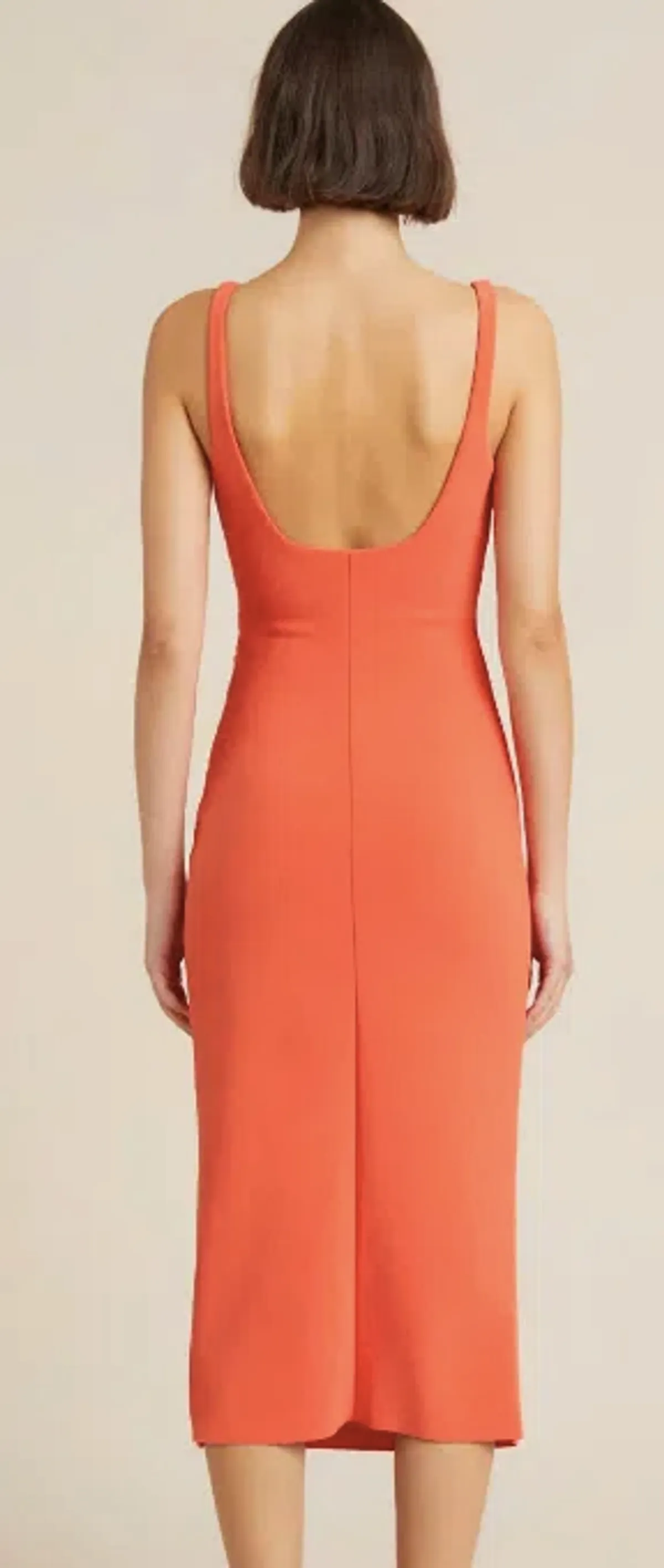 Bec & Bridge Karina Tuck Midi Dress Orange Size 12 - Image 3
