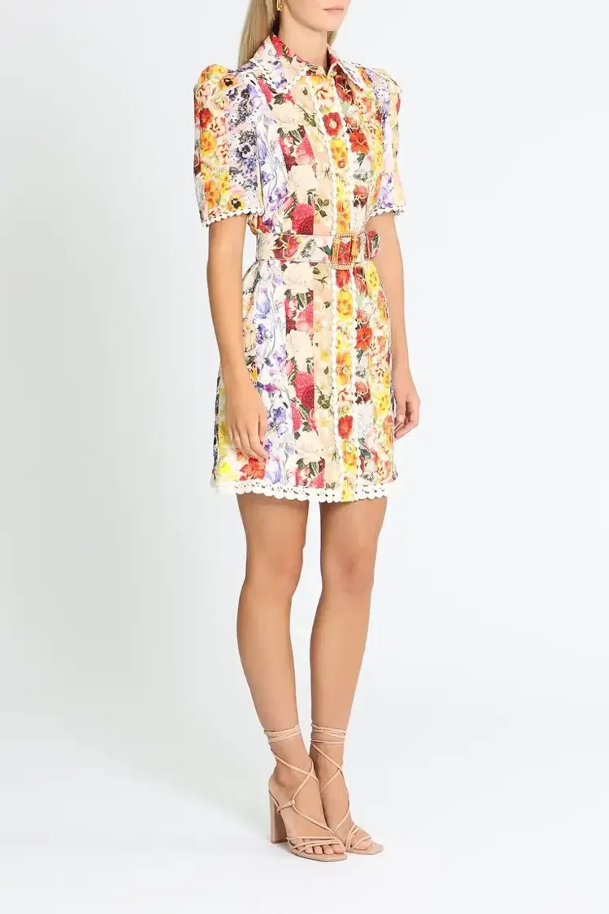 Zimmermann Wonderland Shirt Dress Multi Size 10 AU - Image 2