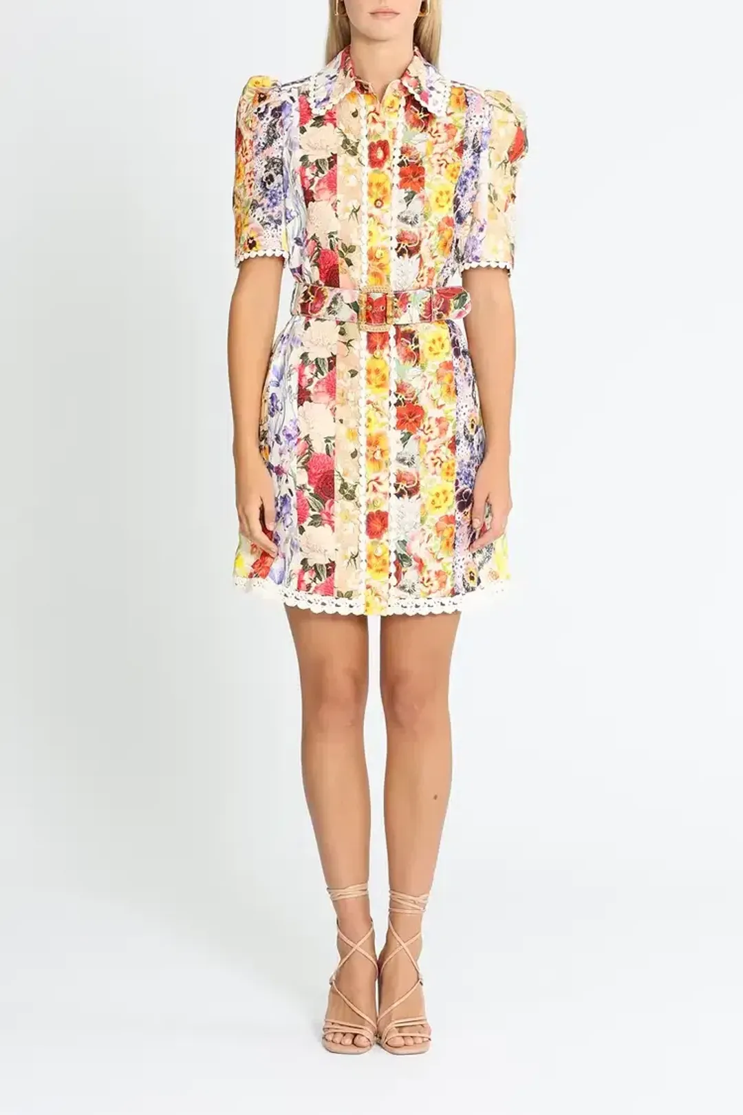 Zimmermann Wonderland Shirt Dress Multi Size 10 AU for rent on The Volte - main image