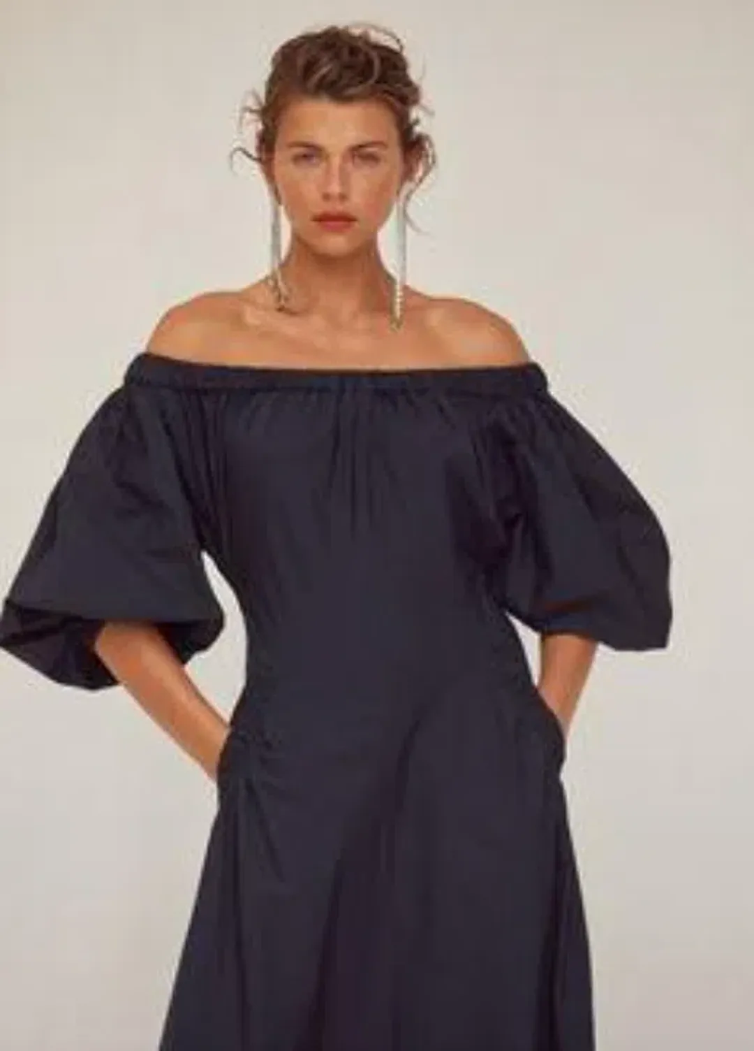 SCANLAN THEODORE COTTON GATHERED POCKET DRESS SIZE 12 for rent on The Volte - main image