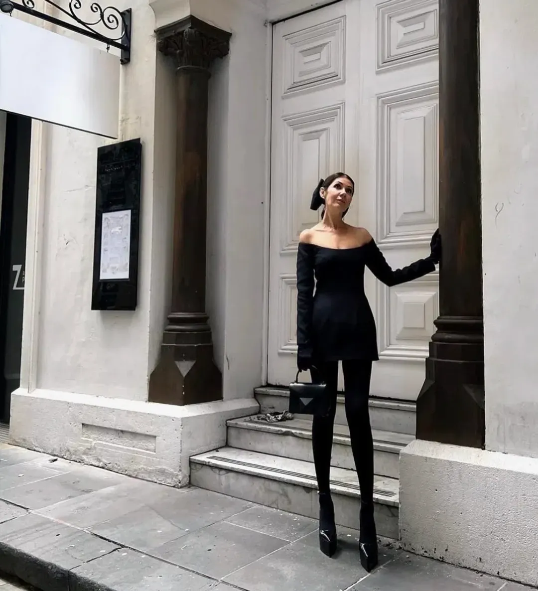 Valentino Black runway mini dress  for rent on The Volte - main image