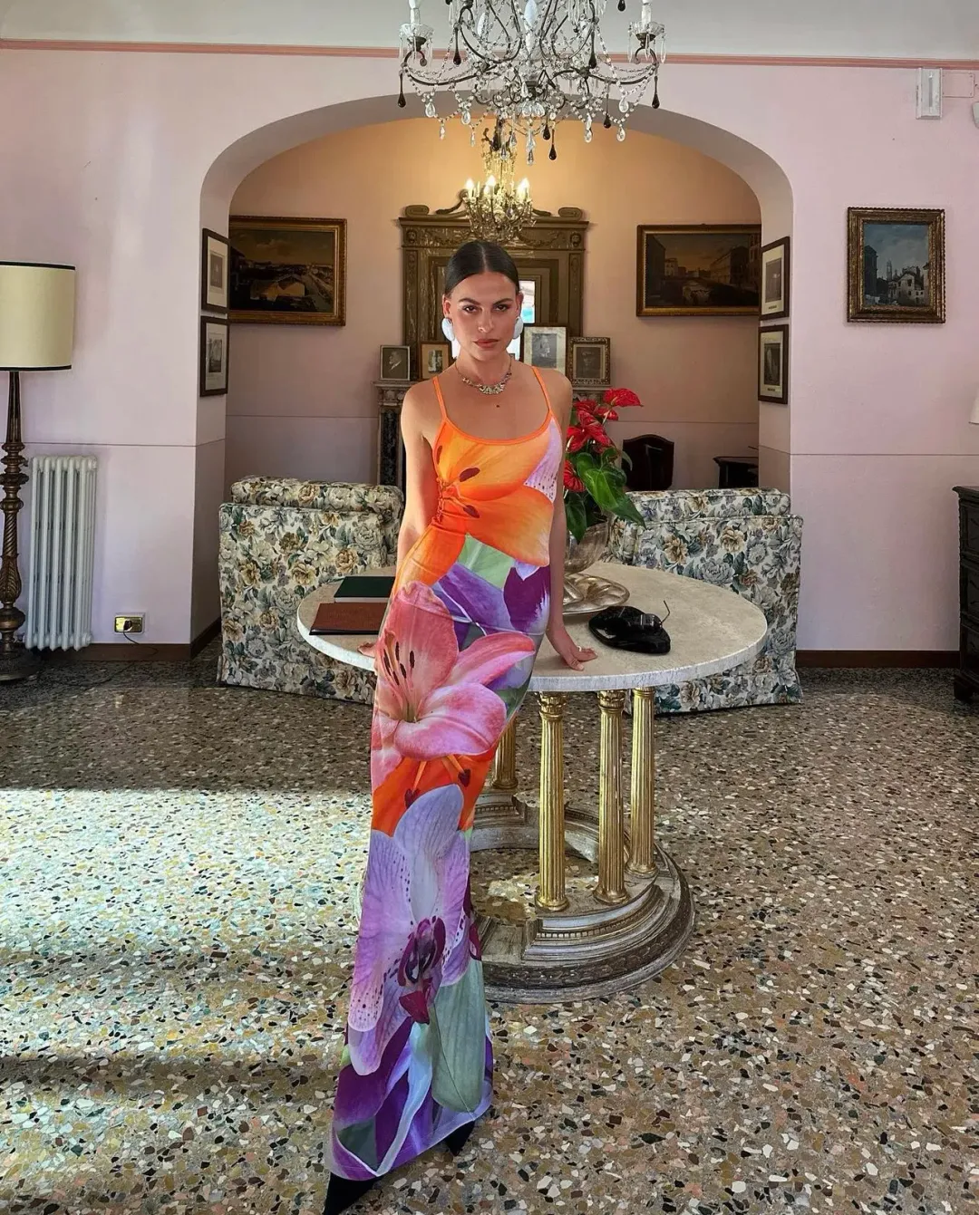 With Harper Lu Riviera Slip Dress Multi Size S/Au 8 for rent on The Volte - main image