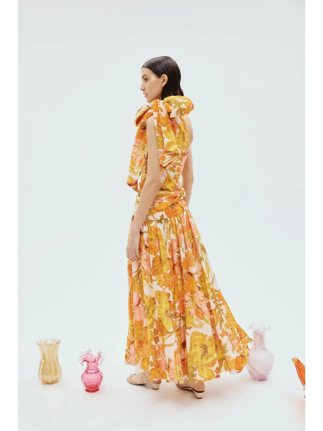 Alemais Silas One Shoulder Gown Floral Size AU 10  for rent on The Volte - main image