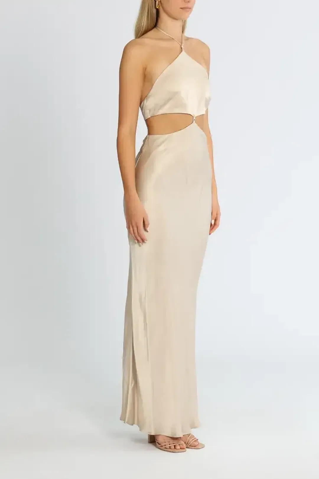 Bec and Bridge Kara Maxi Dress in Sand Size 14 for rent on The Volte - main image