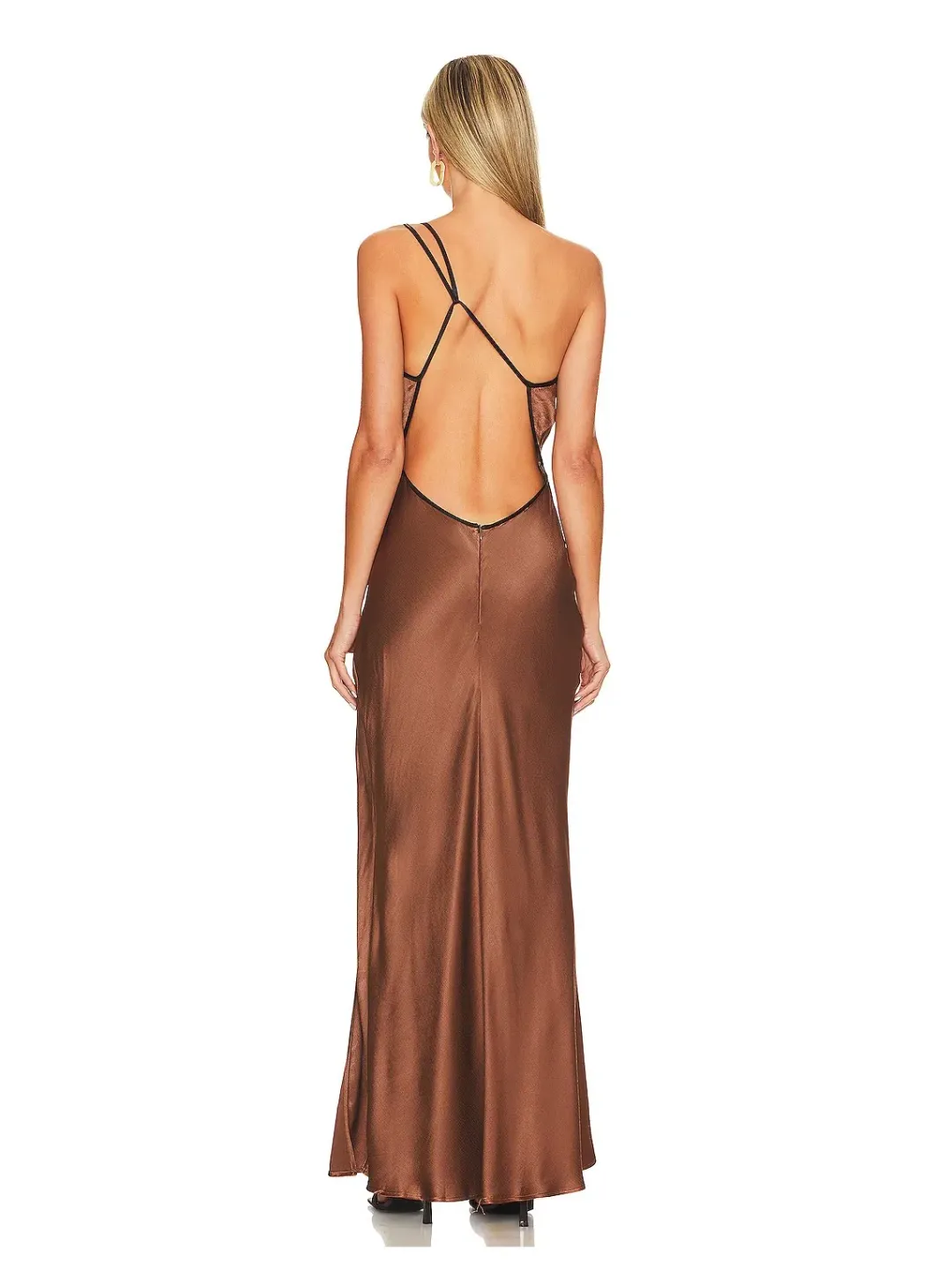 Bec and Bridge Kehlani Maxi Dress in Chocolate Size 6 for rent on The Volte - main image