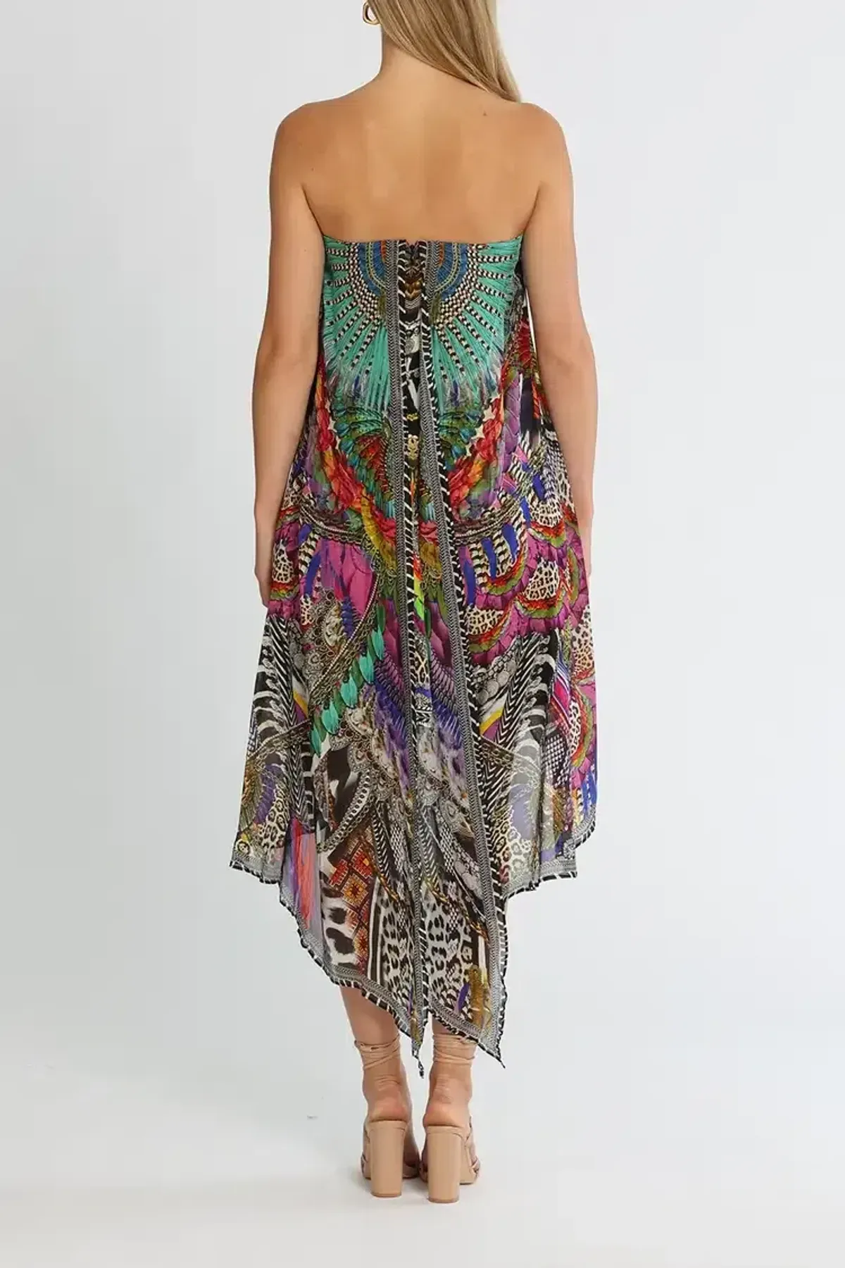 Camilla Strapless Overlayer Dress in Guardians Of The Sun Size 8 - Image 5