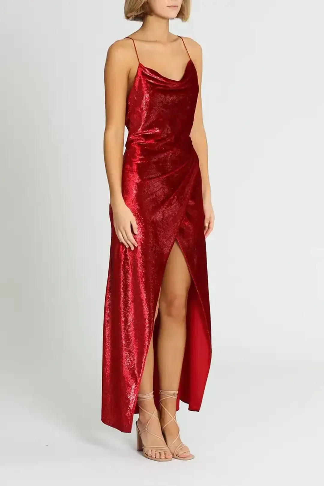 Camilla and Marc Mickey Slip Dress in Red Size 12 for rent on The Volte - main image