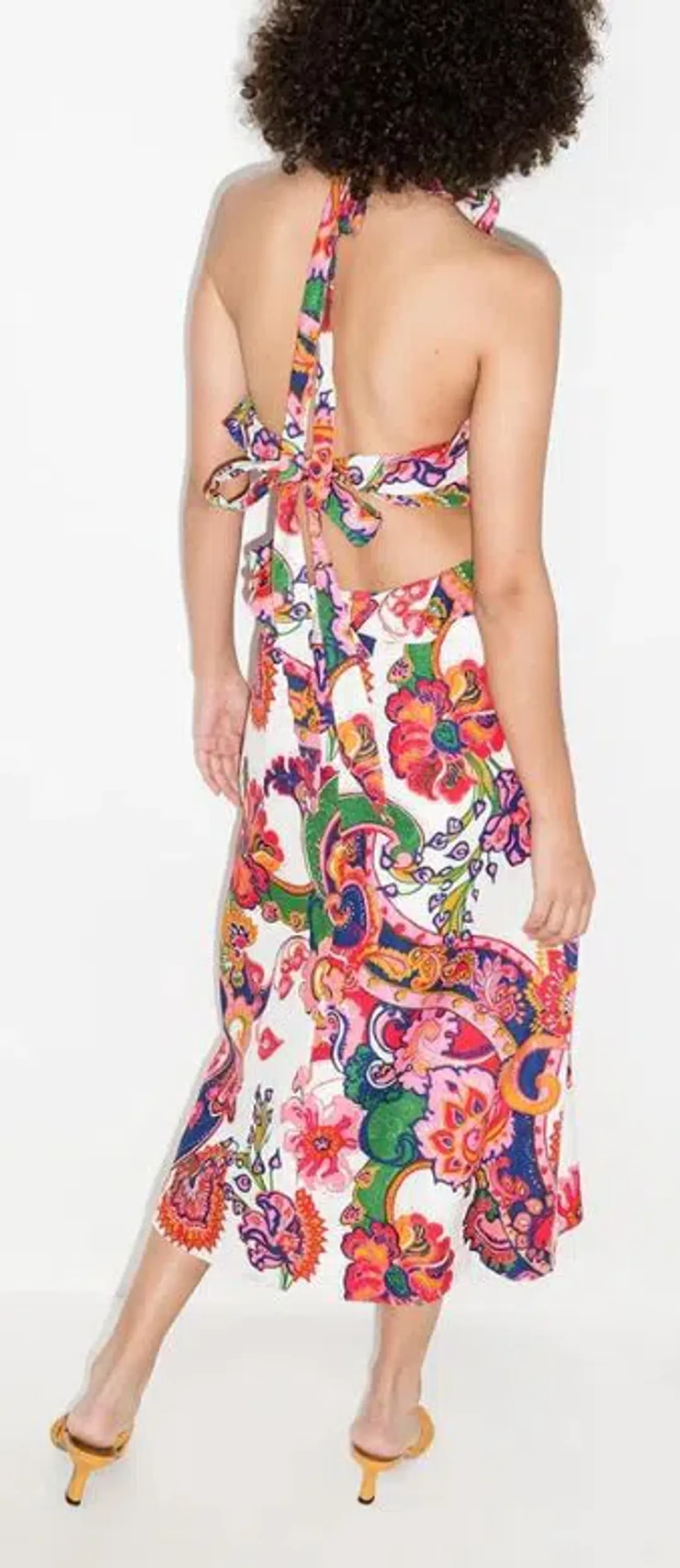 Zimmermann Lovestruck Tie Back Midi Dress Floral Size 1 / AU 8 for rent on The Volte - main image