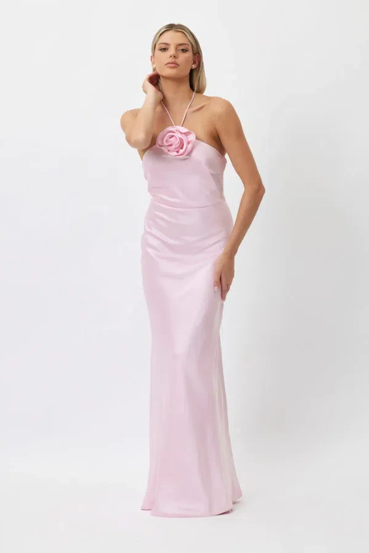 Bianca & Bridgett Tina Halter Dress Pink Size 8 - Image 2