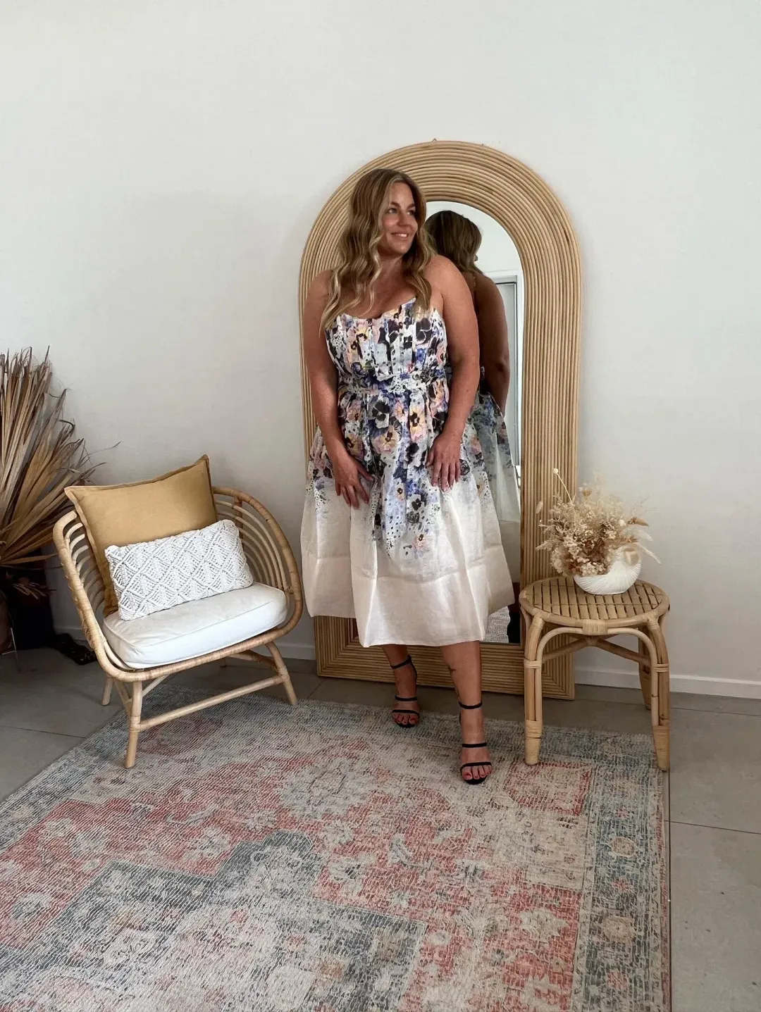 Zimmermann Tama Corset Midi Dress Floral Size 3 / 14 AU for rent on The Volte - main image