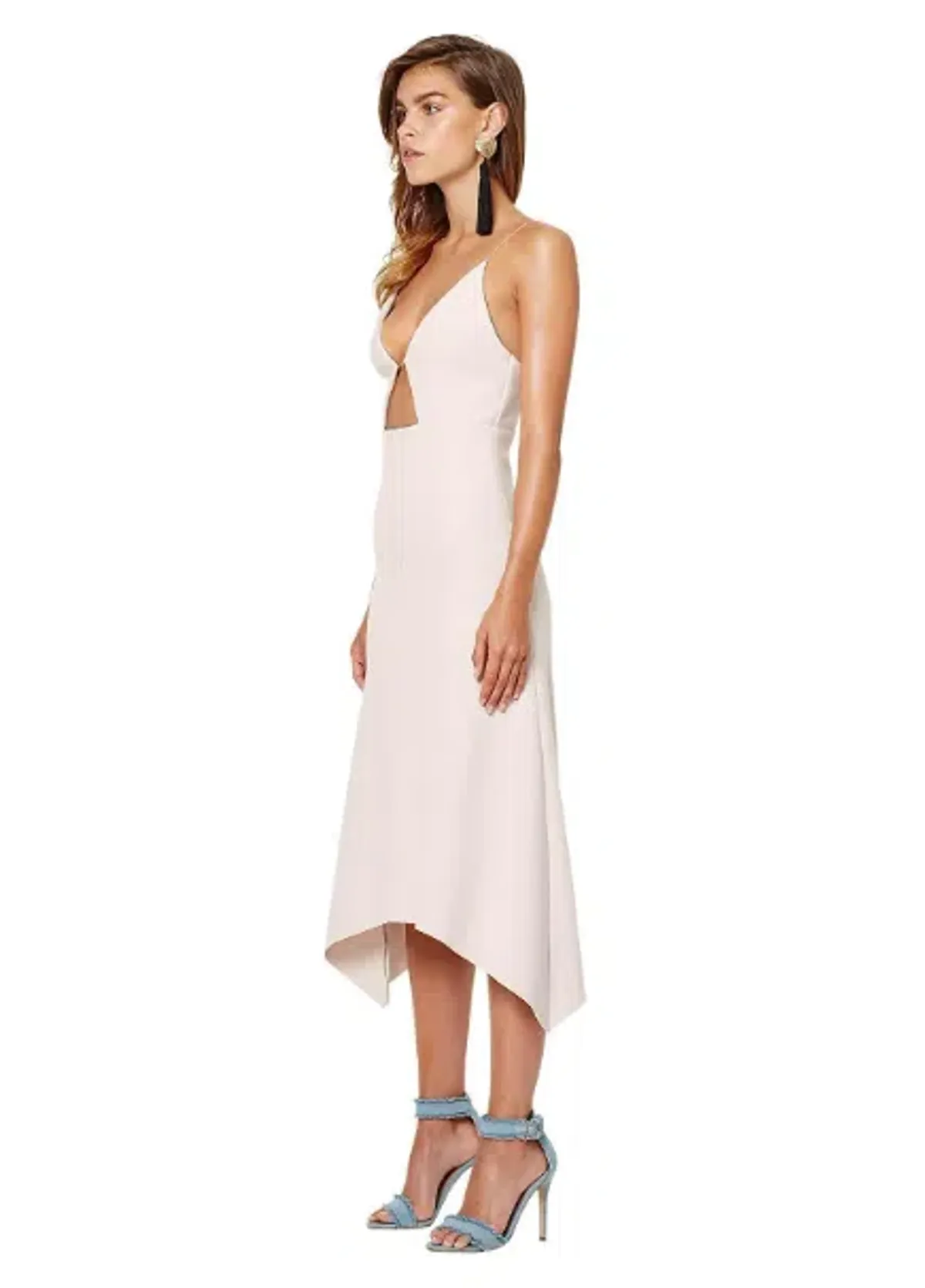 Bec & Bridge Lady Allure Cut Out Midi Dress in Bone Size 8 - Image 2