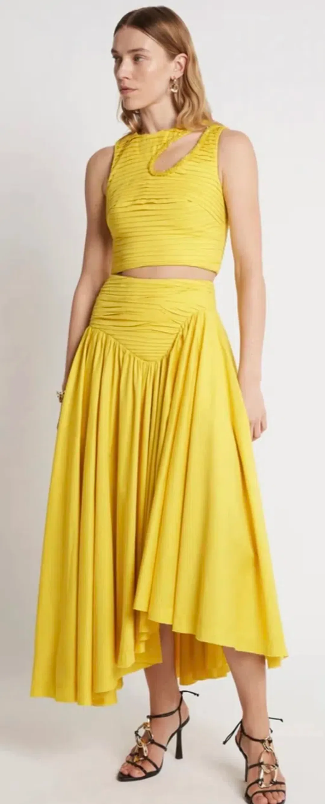 Aje Jolie Abstract Cut Out Top Size 14 & Jolie Asymmetric Midi Skirt Size 12  for rent on The Volte - main image
