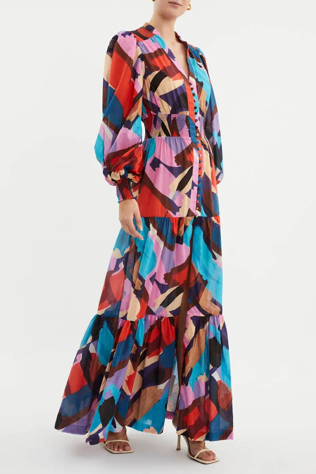 Rebecca Vallance Malaga Maxi Dress Multi Size 12 for rent on The Volte - main image