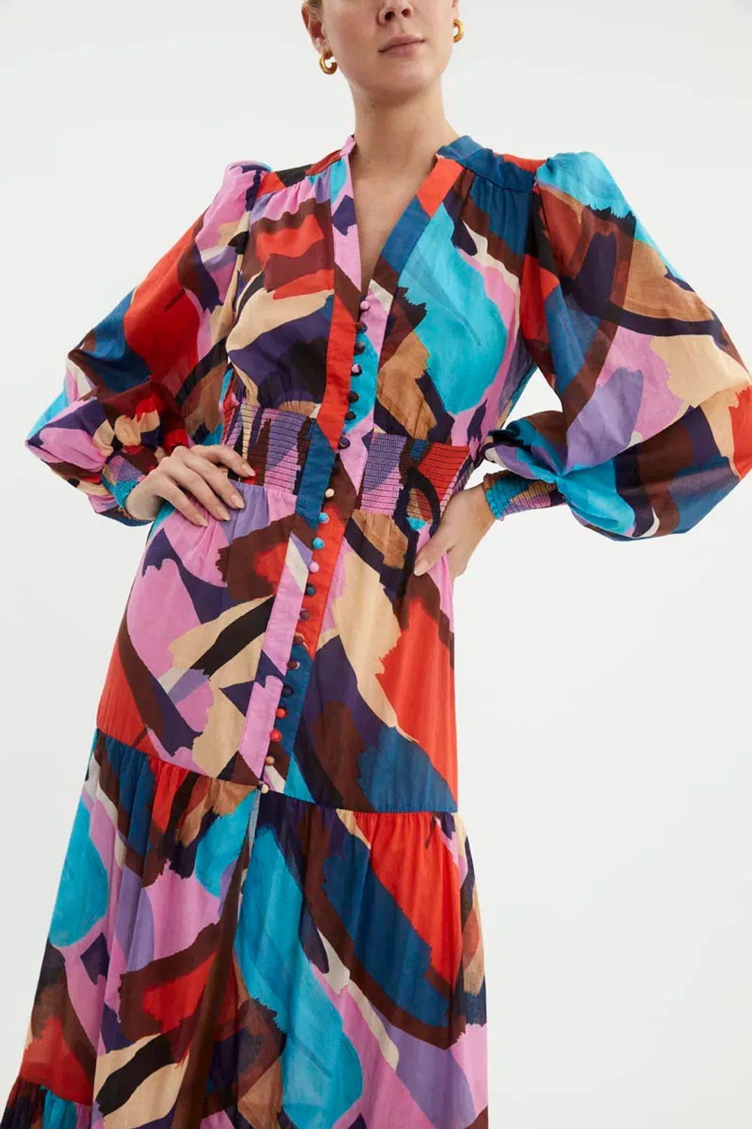 Rebecca Vallance Malaga Maxi Dress Multi Size 12 for rent on The Volte - main image