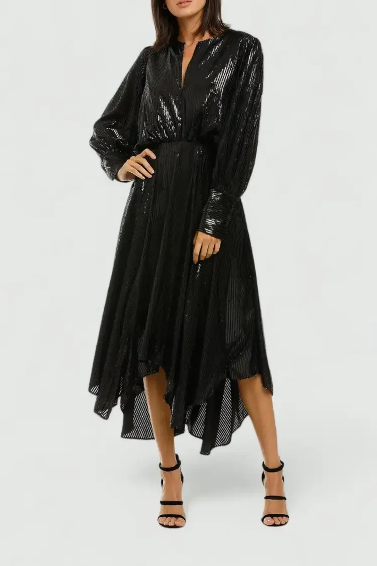 Camilla and Marc Emelie Waisted Dress in Black Size 12 - Image 4