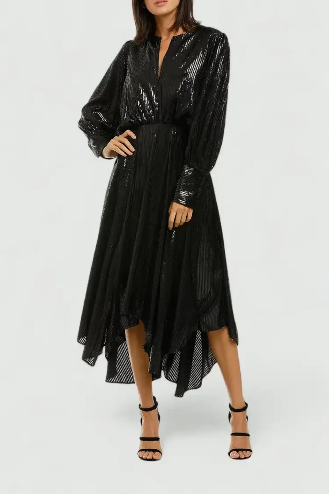 Camilla and Marc Emelie Waisted Dress in Black Size 14 for rent on The Volte - main image