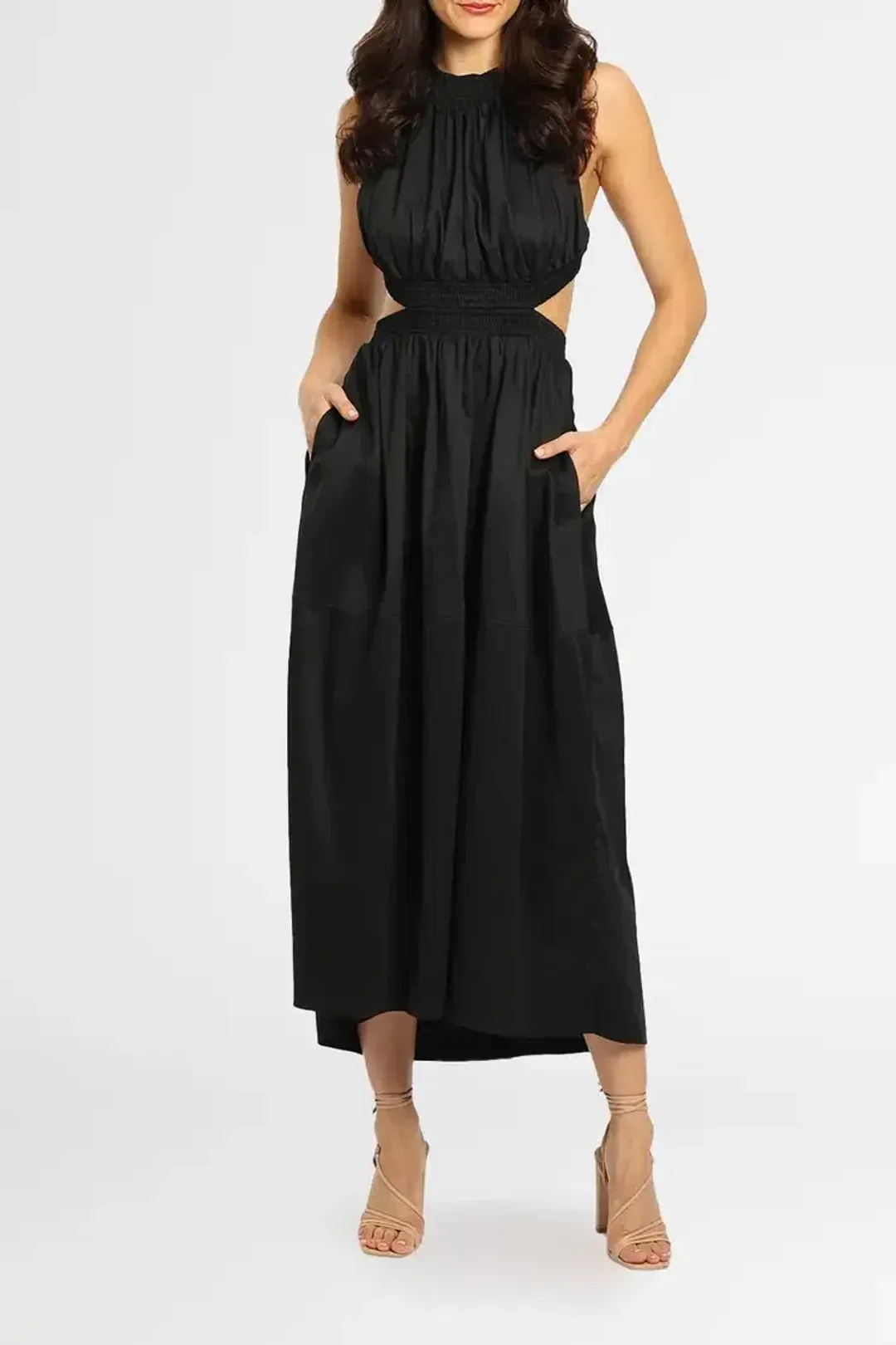 Camilla and Marc Pollina Midi Dress in Black Size 12 for rent on The Volte - main image