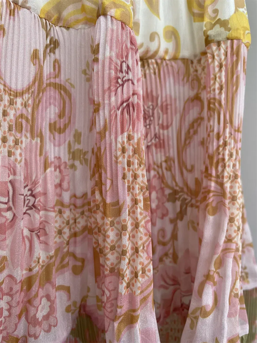 Zimmermann Postcard Pleated Midi Dress Spliced Size 2 / AU 12 for rent on The Volte - main image