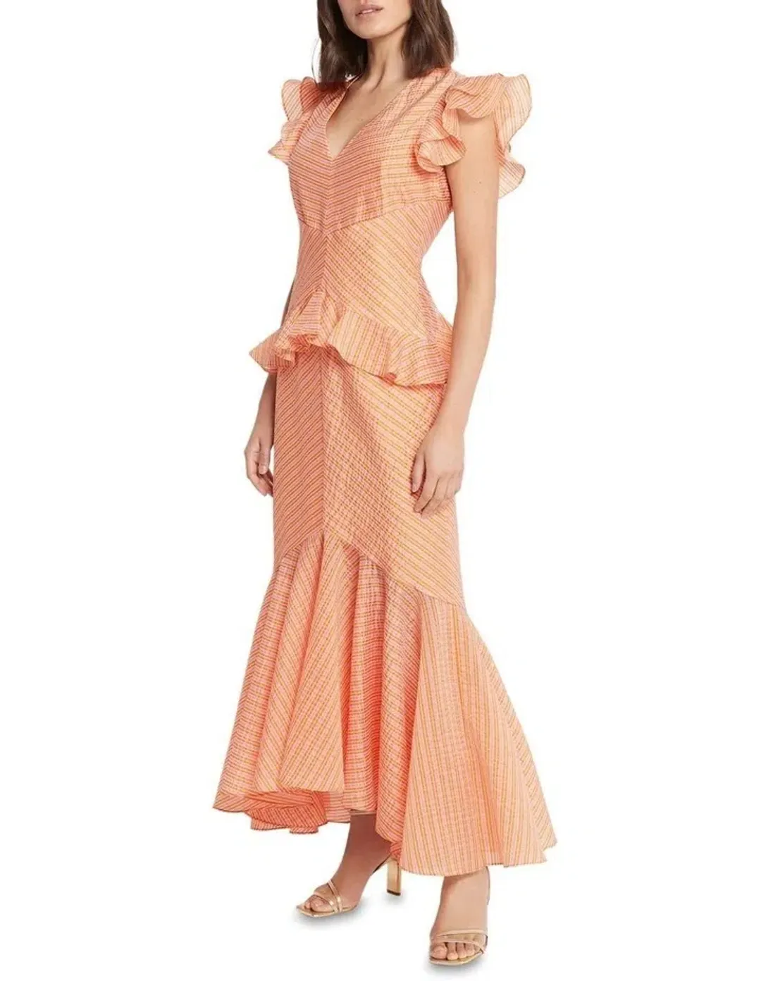 Sass & Bide Float Like A Dreamer Dress Orange Size 14 for rent on The Volte - main image