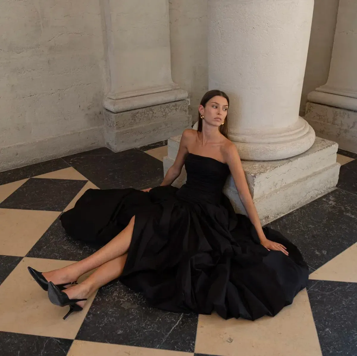 Aje Violette Bubble Hem Maxi Dress Black Size 4 - Image 4