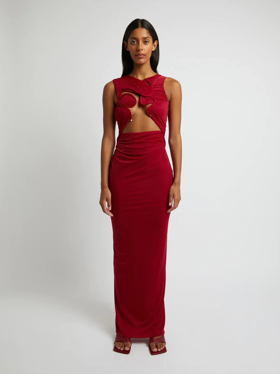 Christopher Esber Venus Tank Dress Cherry Size 6 for rent on The Volte - main image
