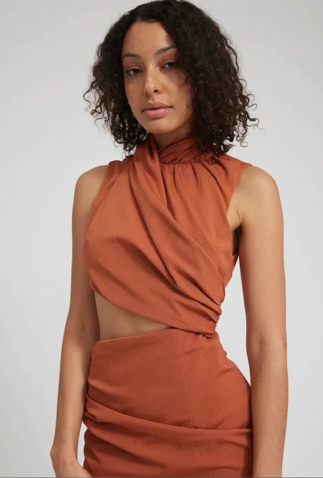 Tojha Gianna Dress Nude Orange Size 6 for rent on The Volte - main image