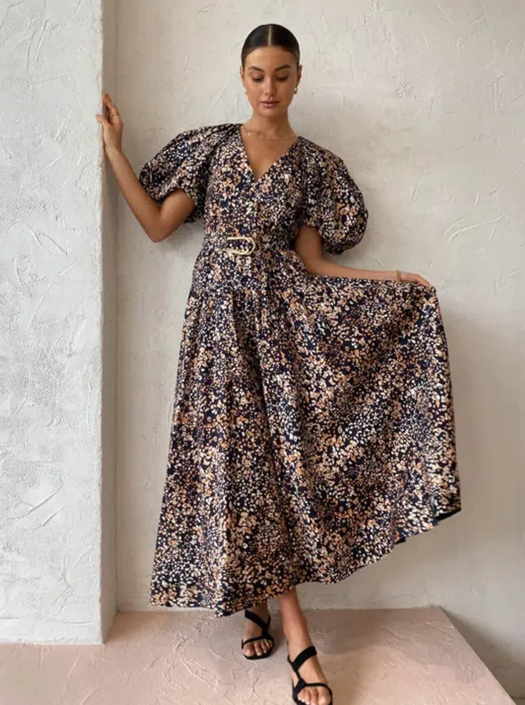 Acler Warner Dress in Wild Dot Print Size 10 for rent on The Volte - main image