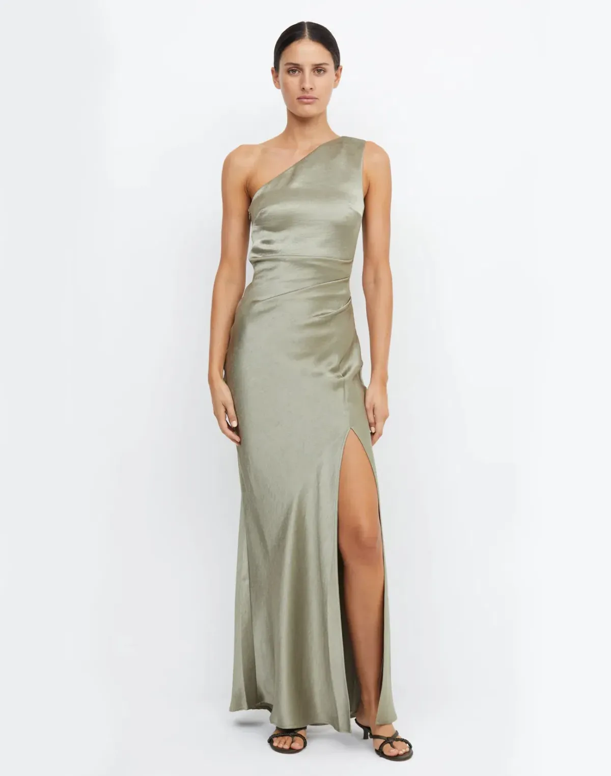 Bec & Bridge The Dreamer Asym Dress Sage Size 8 - Image 1