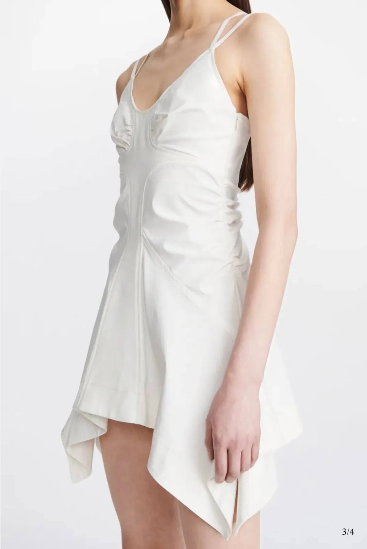 Dion Lee Butterfly Racer Mini Dress Ivory Size 6 - Image 3