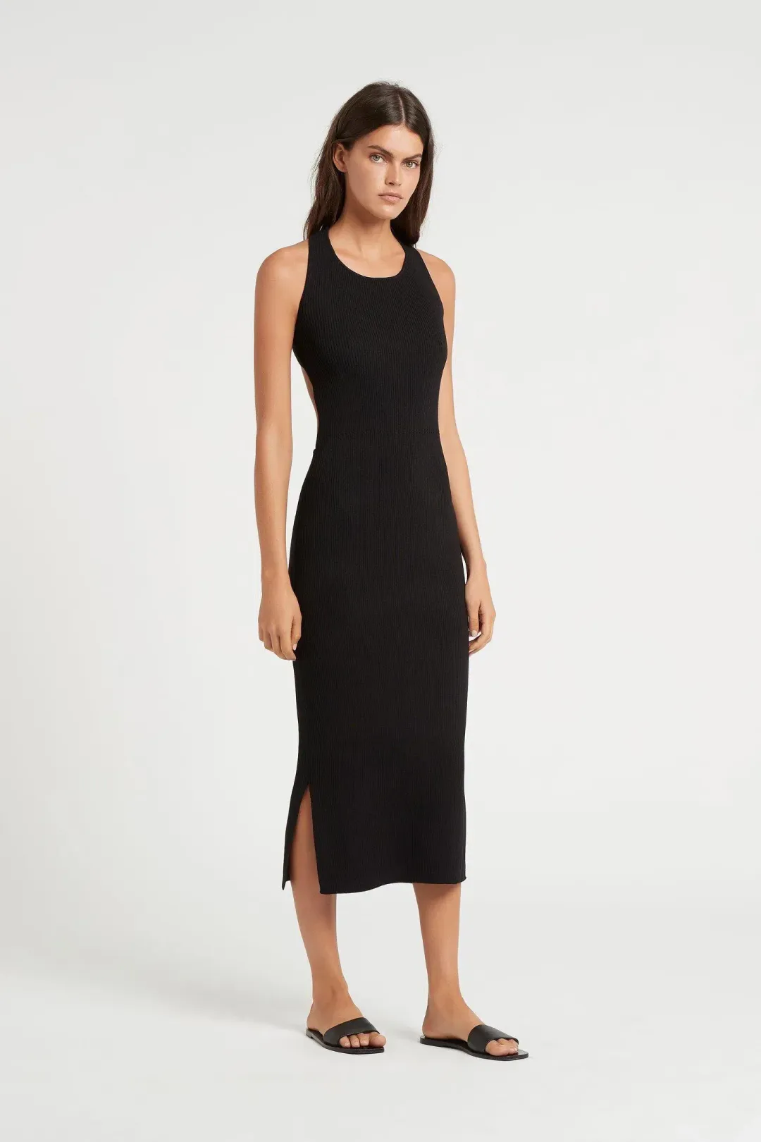 Sir The Label Marcelle Open Back Dress Black Size 1 / AU 8  for rent on The Volte - main image