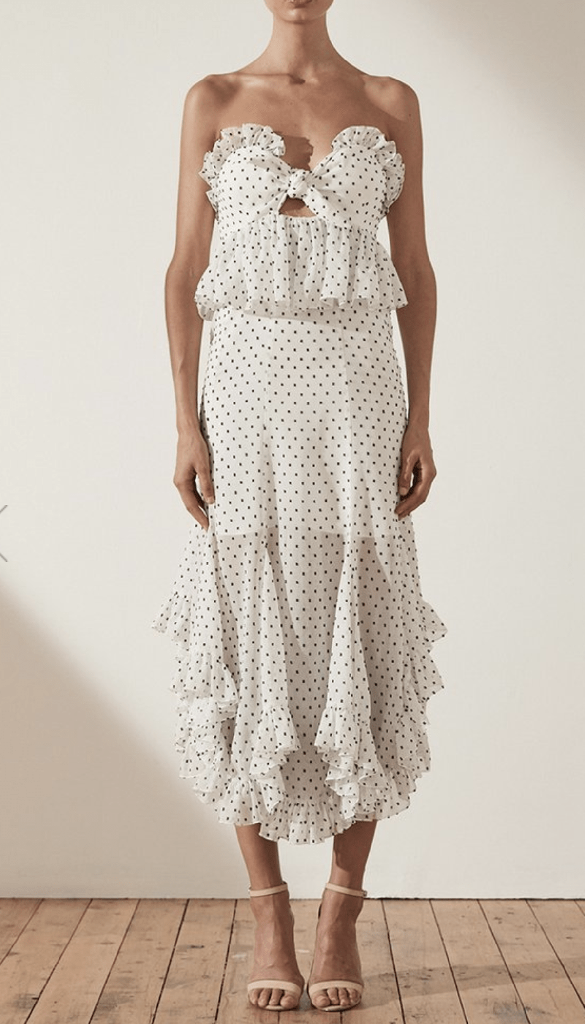 Wilder Tie Front Godet Midi Dress - Image 2