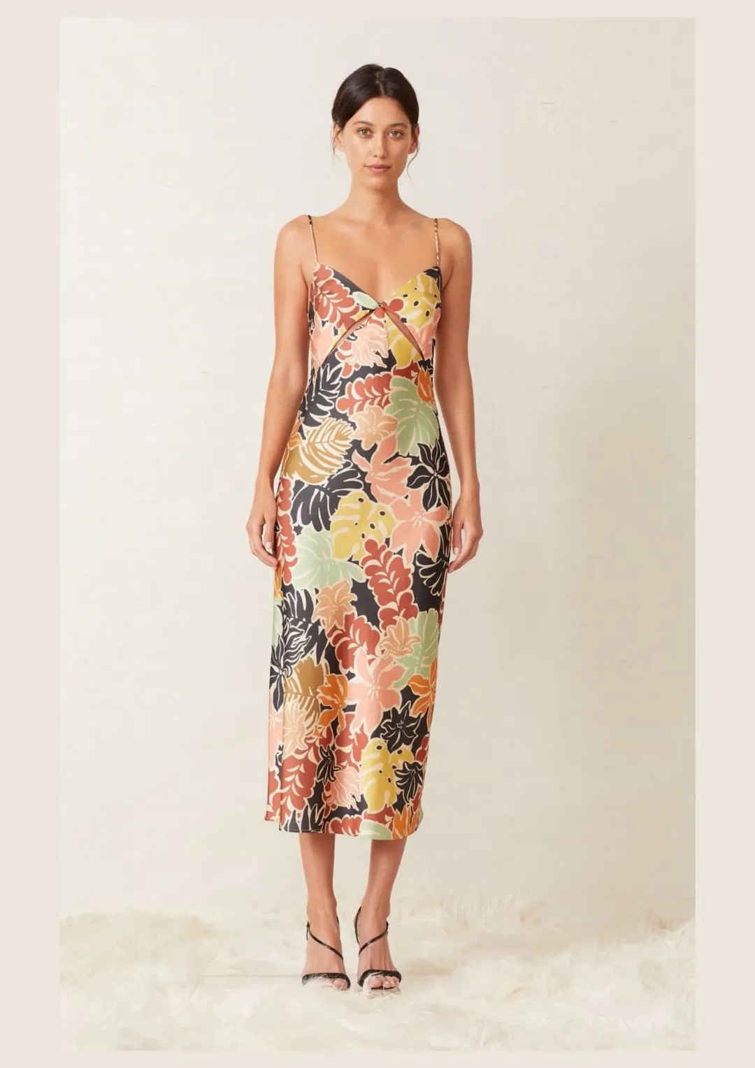 Bec & Bridge Babelini Midi Dress Multi Size 6 for rent on The Volte - main image