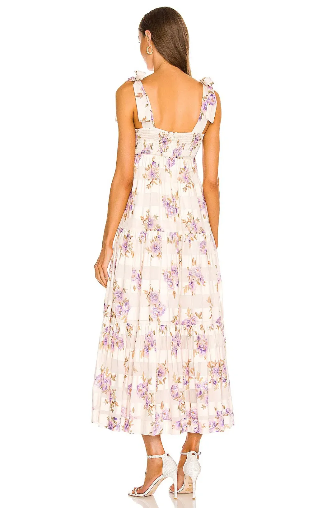 Zimmermann Rosa Striped Picnic Dress Lilac Size 0/AU 8 for rent on The Volte - main image