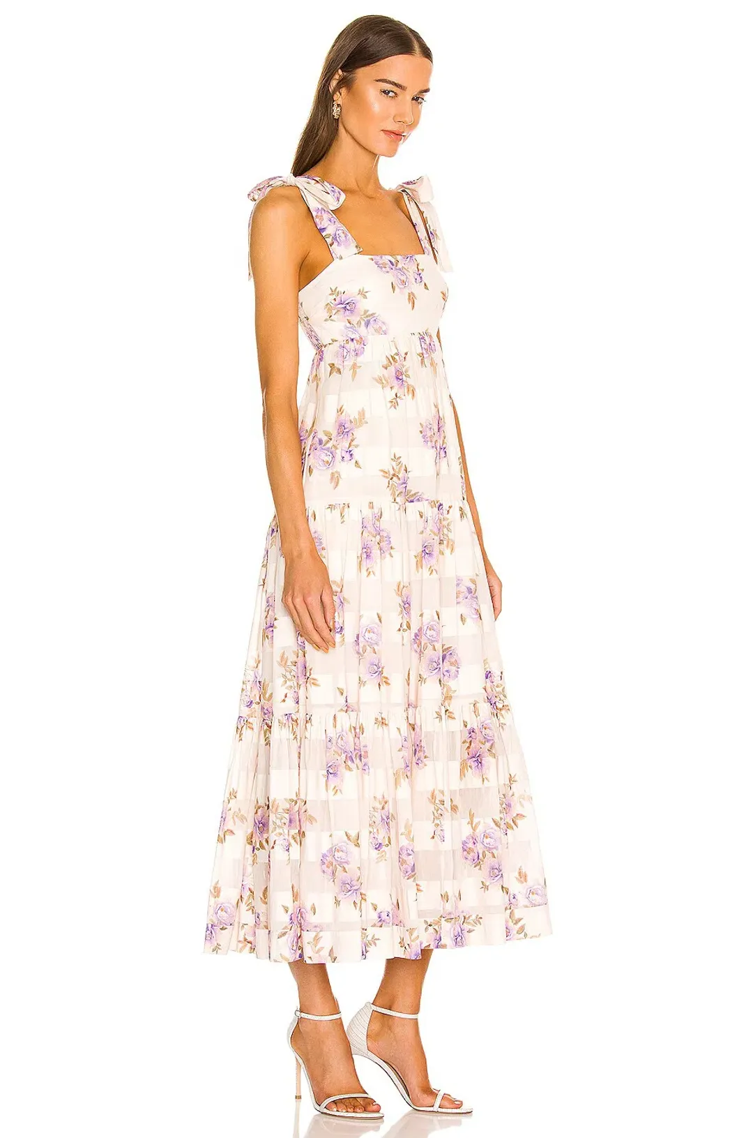Zimmermann Rosa Striped Picnic Dress Lilac Size 0/AU 8 for rent on The Volte - main image