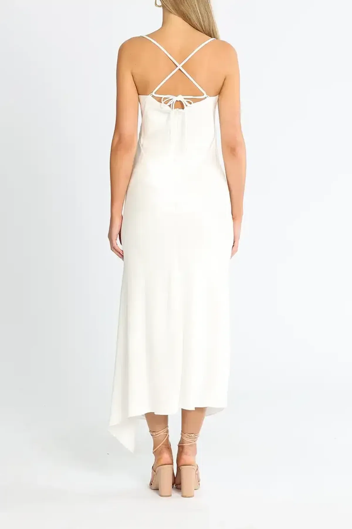 Camilla and Marc Acacia Square Neck Dress in Ivory Size 6 - Image 3