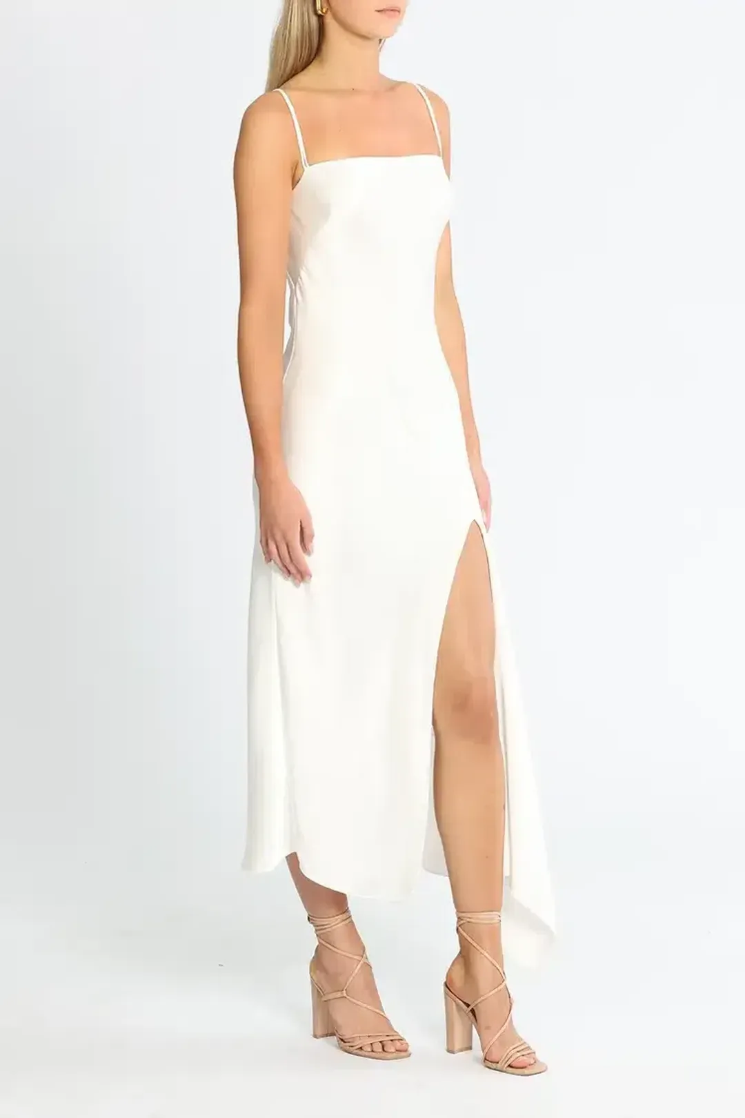 Camilla and Marc Acacia Square Neck Dress in Ivory Size 6 for rent on The Volte - main image