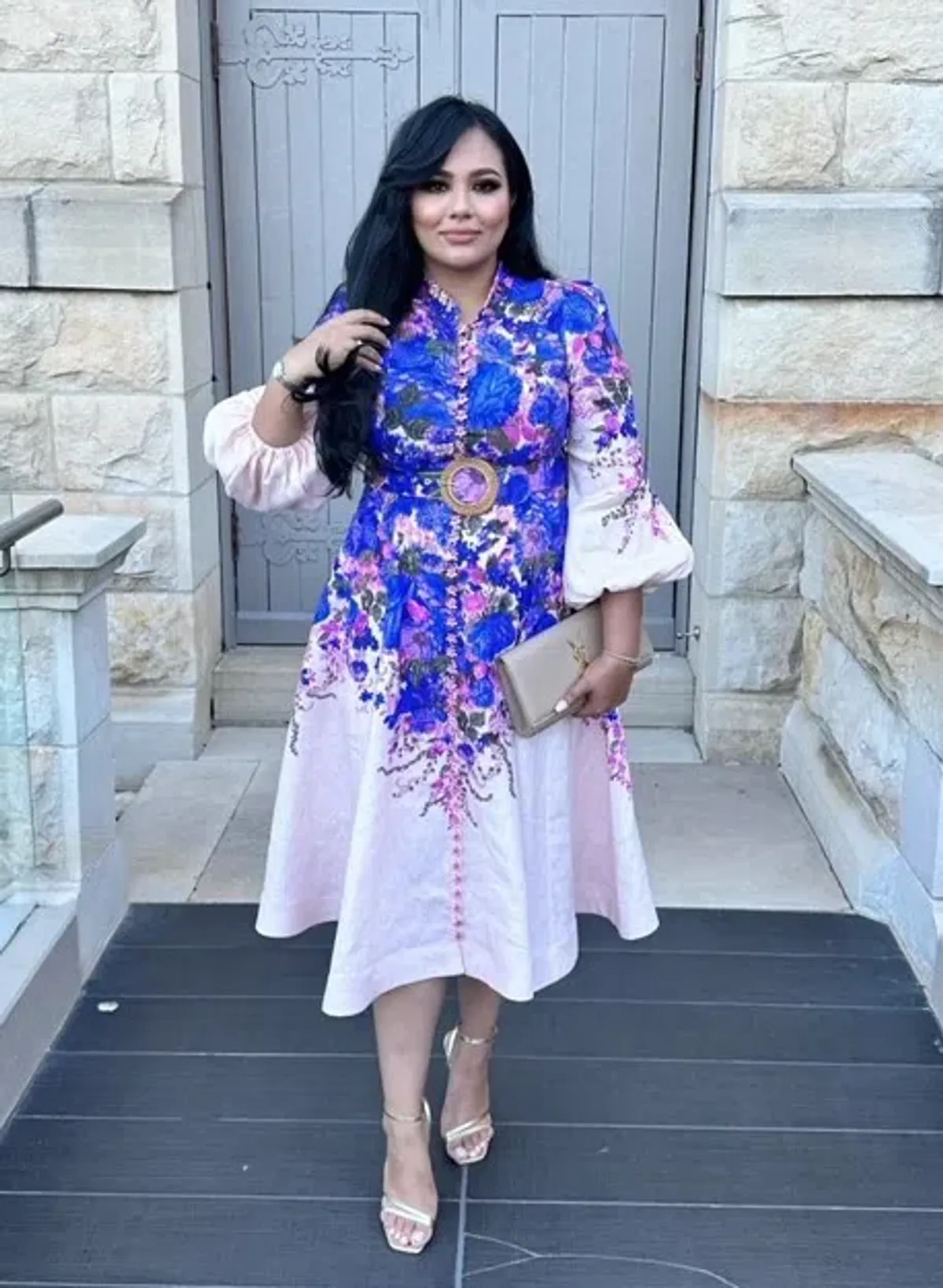 Zimmermann High Tide Buttoned Midi Dress Floral Size 3 / AU 14 - Image 1