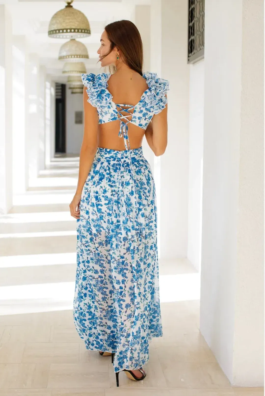 Anne Louise Boutique Skye Maxi Dress Floral Size 14 (Small Fit) for rent on The Volte - main image