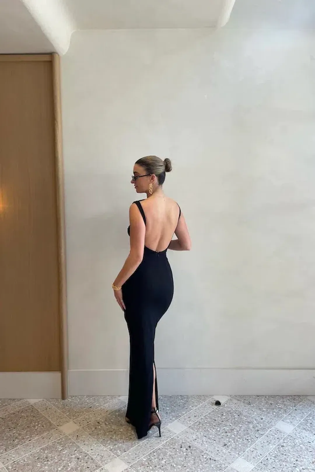 Effie Kats Verona Gown Black Size AU 8 for rent on The Volte - main image