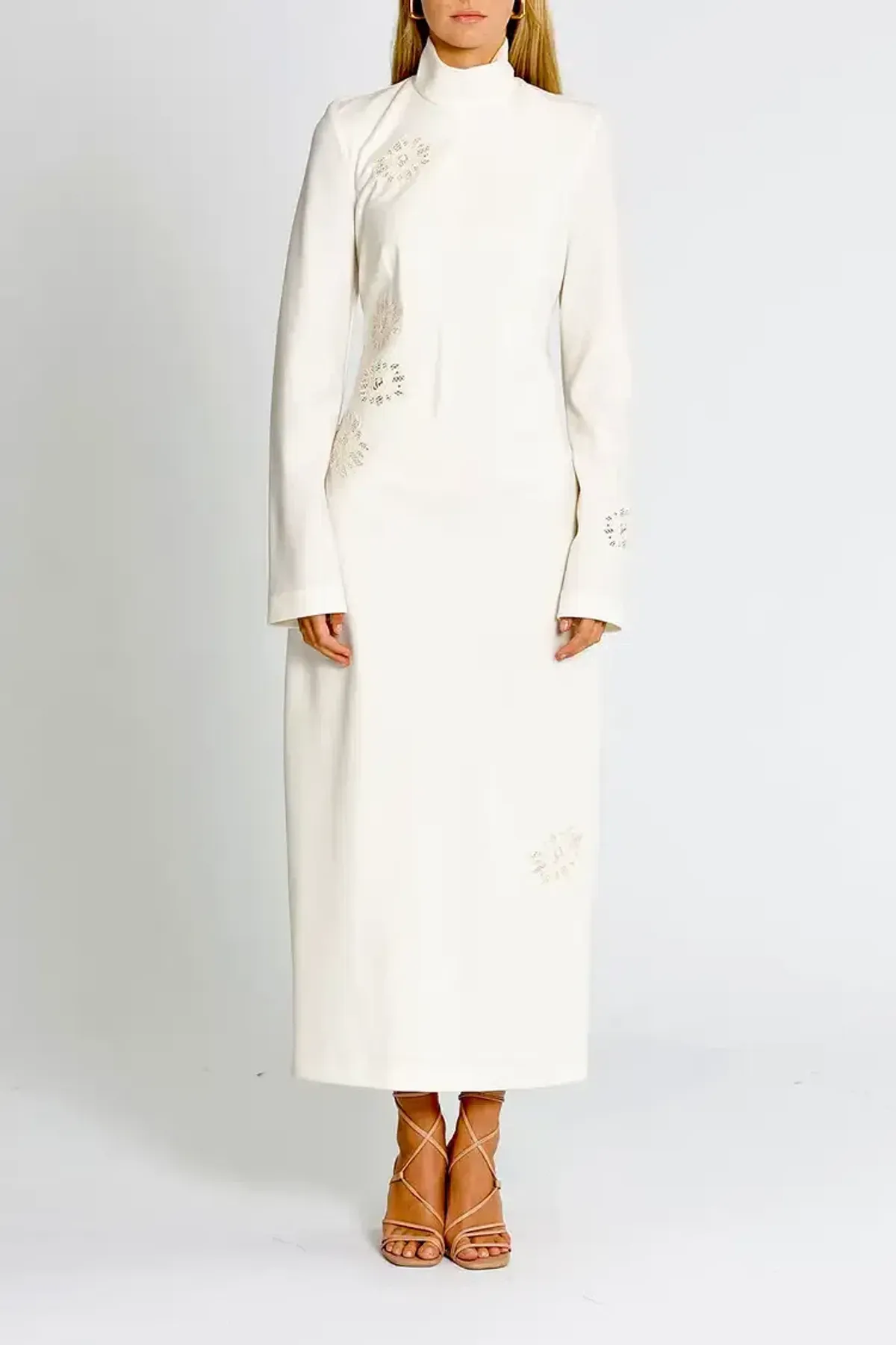 Camilla and Marc Viola Midi Dress in Cream Size 12 - Image 4