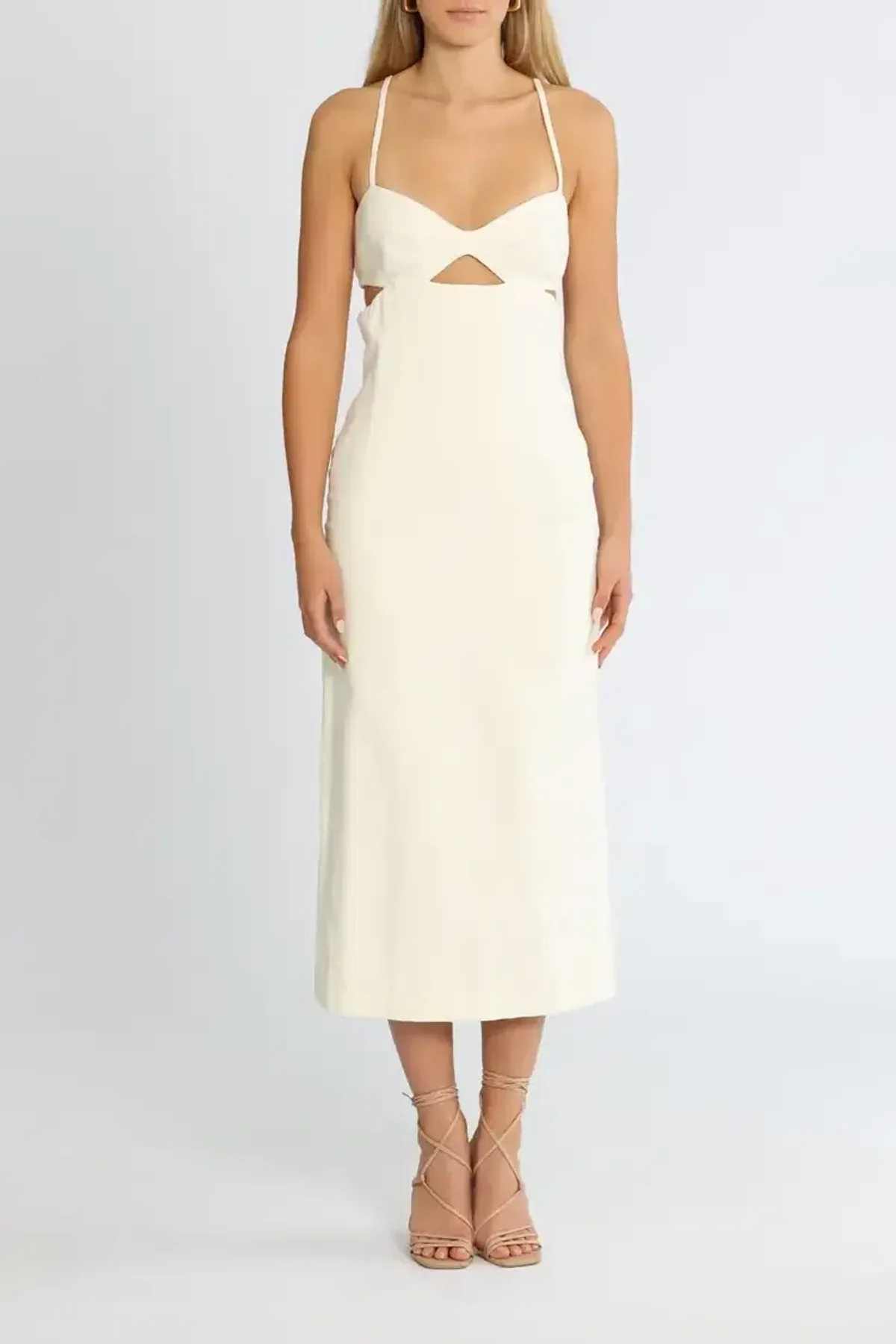 Camilla and Marc Walton Midi Dress in Cream Size 8 - Image 1