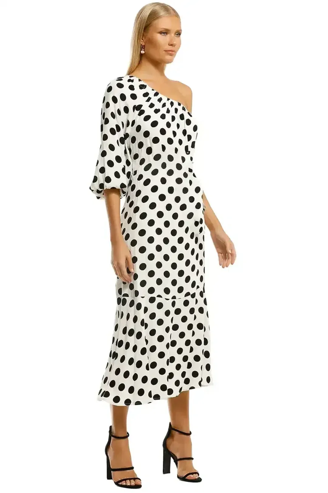 Country Road One Shoulder Maxi Dress in Antique White Print Size 16 for rent on The Volte - main image