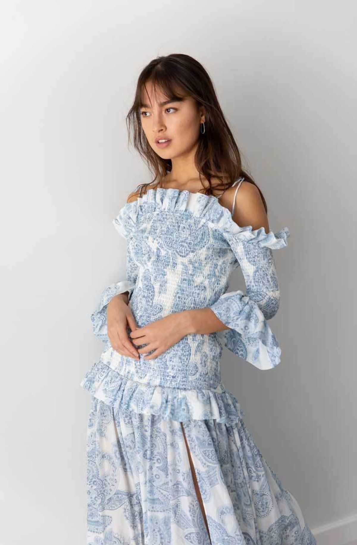 Thurley Golden Hour Dress in Blue bell Multi Size 8 - Image 3