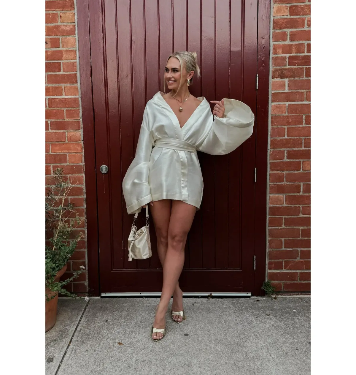 Khirzad Femme Rio Nina Robe Short Ivory Size S / AU 8  - Image 4