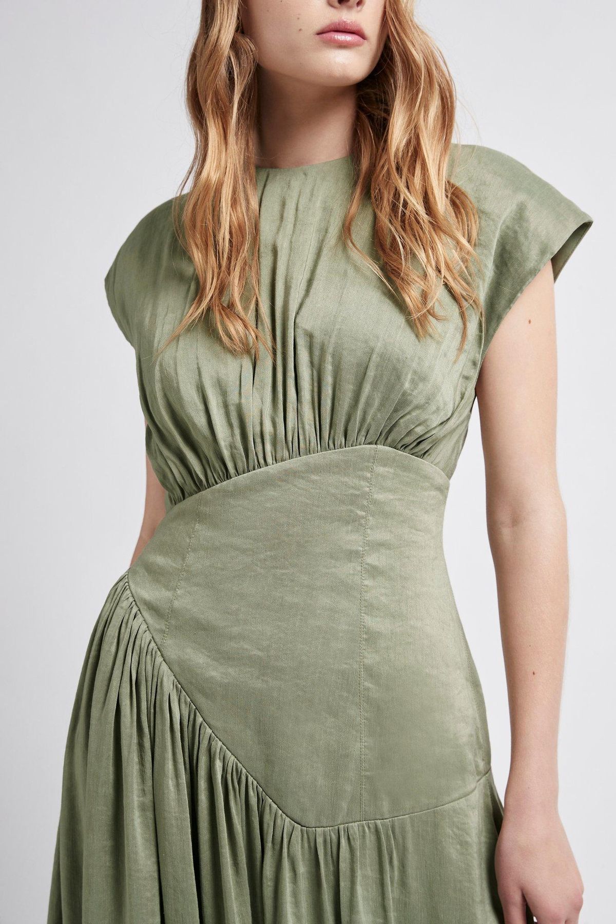 Aje Reflection Dress Green Size 8 - Image 5