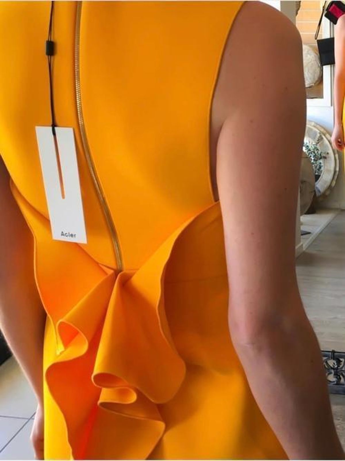 Acler Fincher Dress Citrus Yellow Size 8 - Image 5