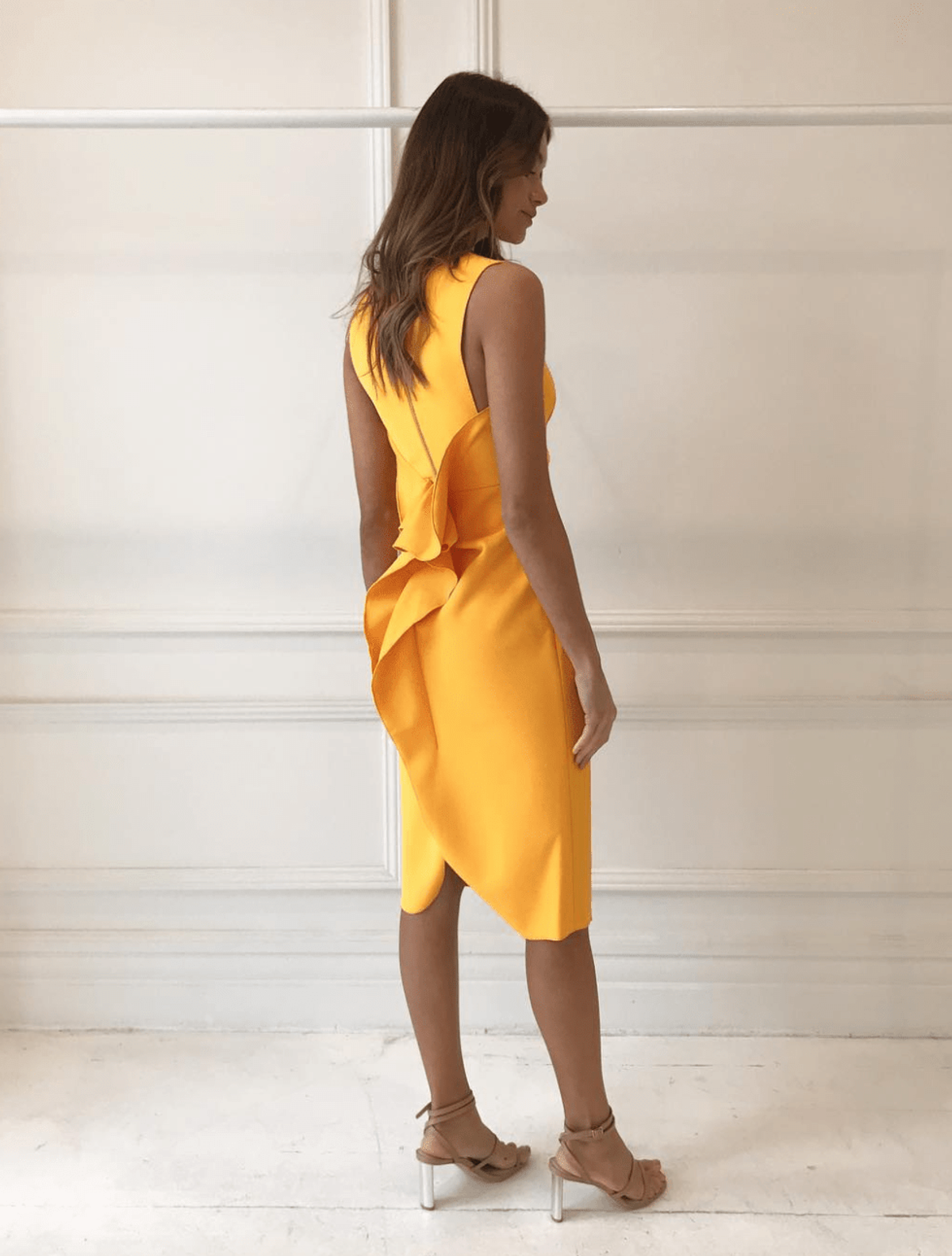 Acler Fincher Dress Citrus Yellow Size 8 - Image 2