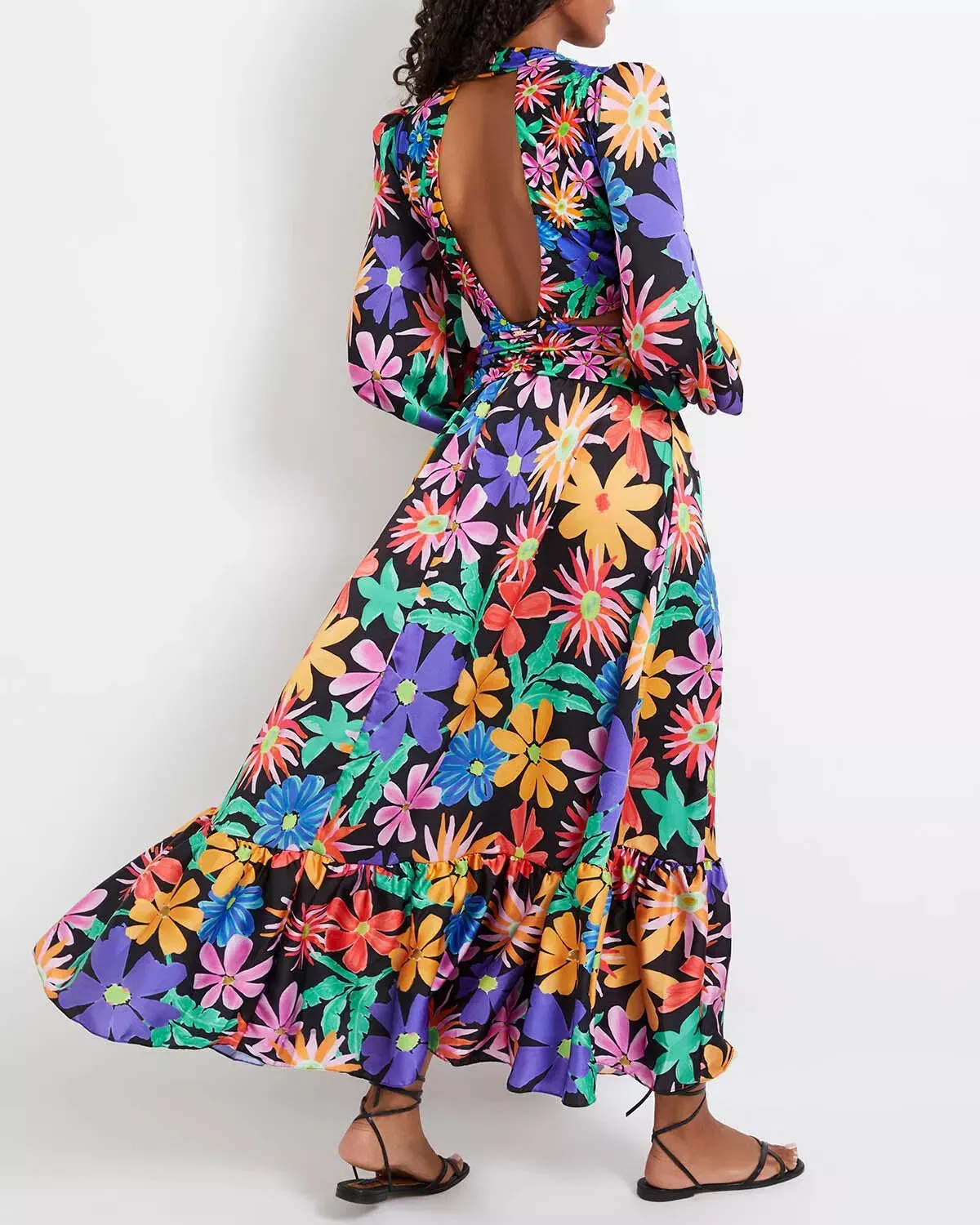 PatBO Aster Plunge Maxi Dress Multi Size 10 - Image 2